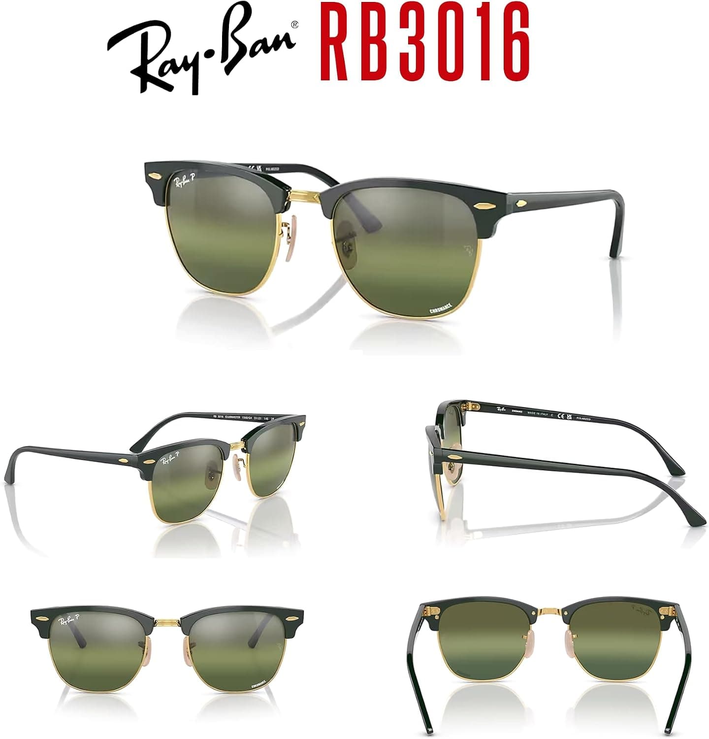عینک آفتابی Ray-Ban مربعی Clubmaster مدل Rb3016 عینک آفتابی Ray-Ban مربعی Clubmaster مدل Rb3016