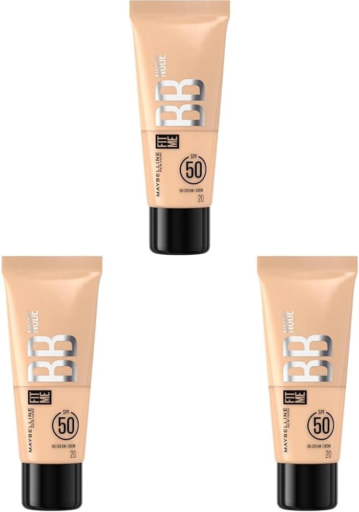 کرم BB MAYBELLINE New York Fit Me Nude مرطوبکننده SPF50 شماره 20 کرم BB MAYBELLINE New York Fit Me Nude مرطوبکننده SPF50 شماره 20