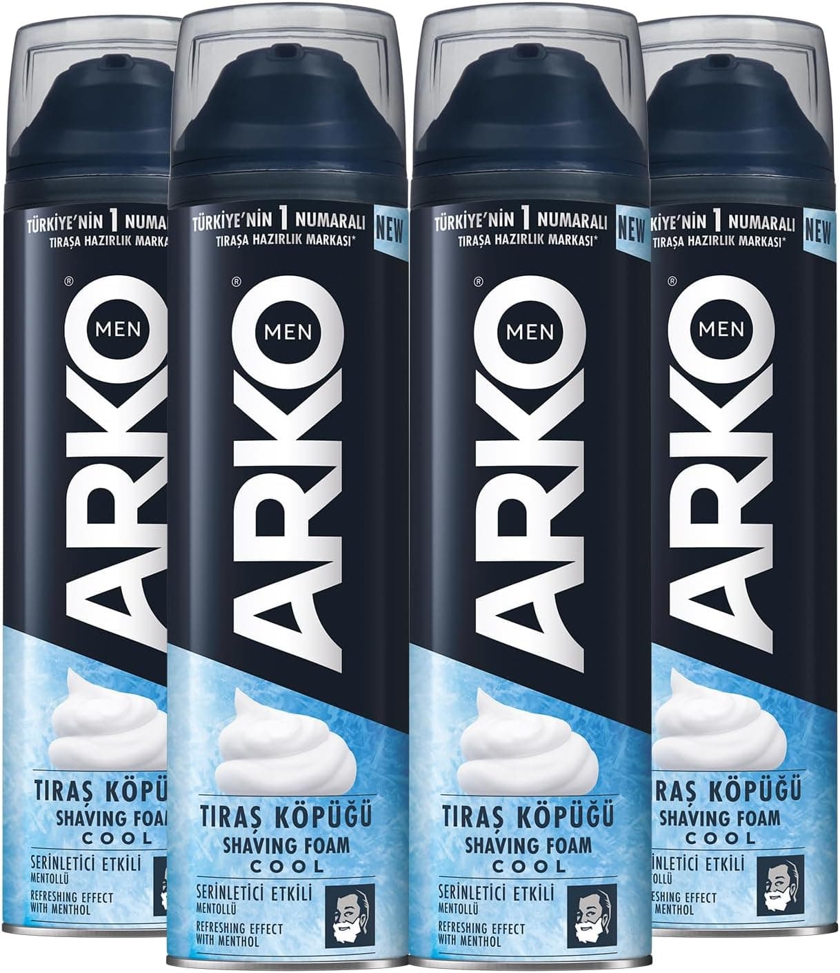 فوم اصلاح مردانه Arko Cool 4x200 ml فوم اصلاح مردانه Arko Cool 4x200 ml