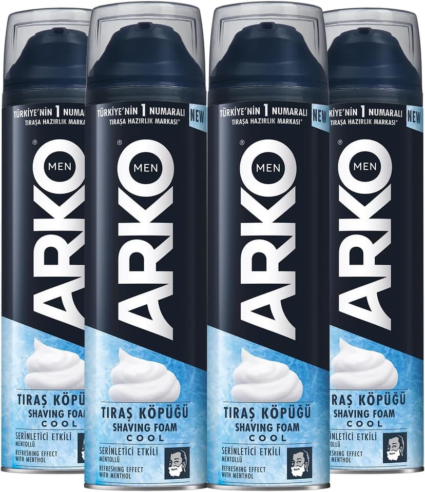 فوم اصلاح مردانه Arko Cool 4x200 ml فوم اصلاح مردانه Arko Cool 4x200 ml