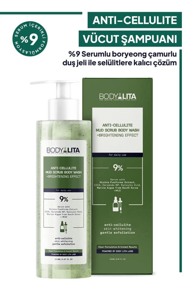 ژل شستوشوی بدن bodylita ضد سلولیت و ترک پوستی با ۹٪ گل Baryeong ژل شستوشوی بدن bodylita ضد سلولیت و ترک پوستی با ۹٪ گل Baryeong