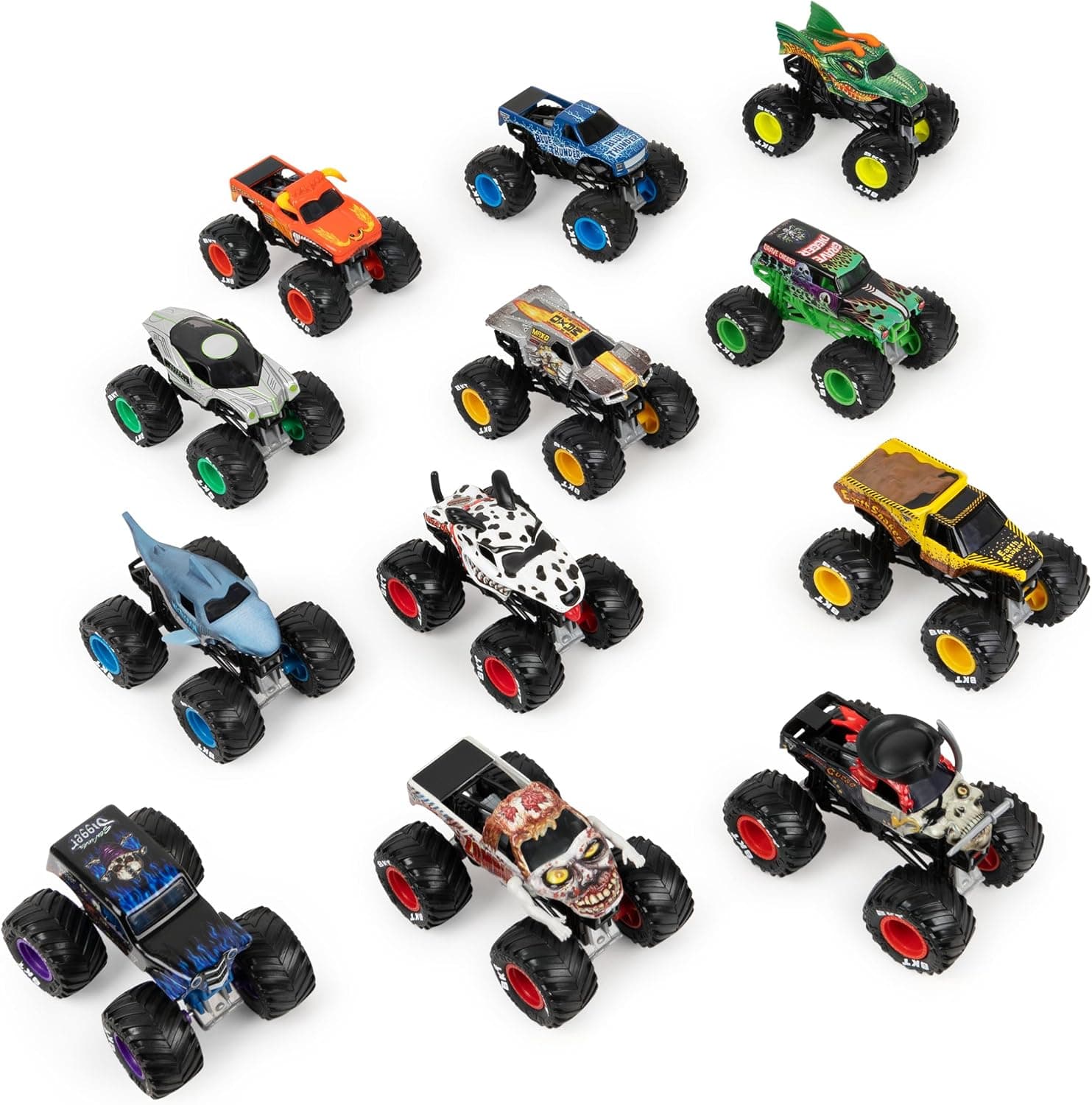 مجموعه ۱۲تایی کامیون هیولایی فلزی Monster Jam برای کودکان ۴ تا ۶ سال به بالا مجموعه ۱۲تایی کامیون هیولایی فلزی Monster Jam برای کودکان ۴ تا ۶ سال به بالا