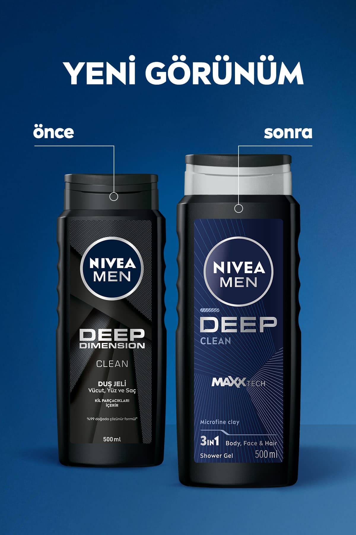 ژل حمام و دوش مردانه NIVEA MEN Deep Clean 500ml ژل حمام و دوش مردانه NIVEA MEN Deep Clean 500ml