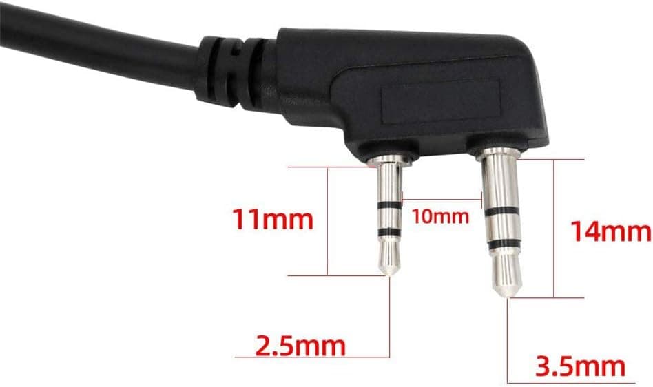 آداپتور نظامی AngelReally برای رادیو Kenwood/Baofeng با PTT، 2 پین 7,0 mm مدل U94 آداپتور نظامی AngelReally برای رادیو Kenwood/Baofeng با PTT، 2 پین 7,0 mm مدل U94