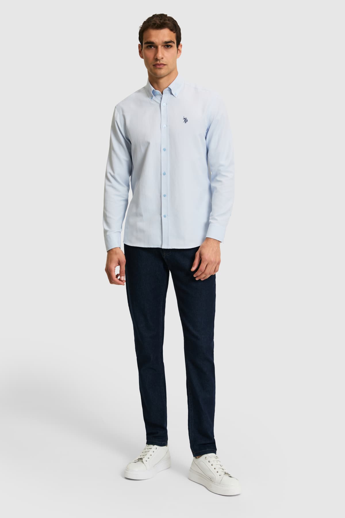 پیراهن مردانه U.S. Polo Assn. آستینبلند ساده آبی روشن مدل 50262934-VR003 پیراهن مردانه U.S. Polo Assn. آستینبلند ساده آبی روشن مدل 50262934-VR003