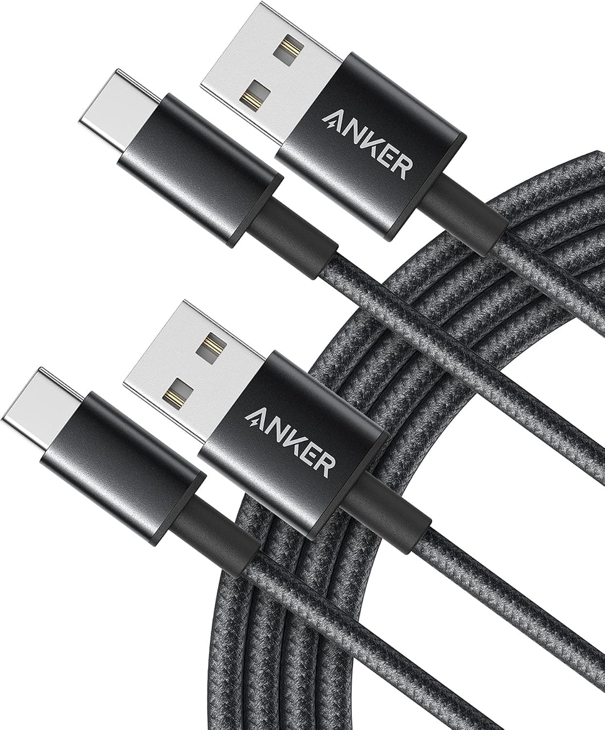 کابل مردانه Anker USB-A به USB-C بسته 2 تایی 1.8m مشکی کابل مردانه Anker USB-A به USB-C بسته 2 تایی 1.8m مشکی