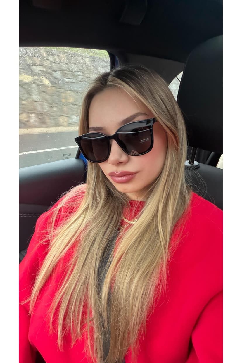 عینک آفتابی زنانه Angel Eyes هندسی قاب مشکی شیشه مشکی مدل Selin عینک آفتابی زنانه Angel Eyes هندسی قاب مشکی شیشه مشکی مدل Selin