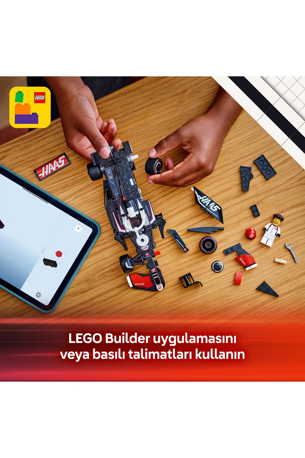 ماشین مسابقهای اسباببازی لگو Speed Champions MoneyGram Haas F1® Team VF-24 مدل 77250 ماشین مسابقهای اسباببازی لگو Speed Champions MoneyGram Haas F1® Team VF-24 مدل 77250