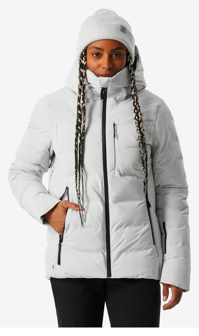 ژاکت اسکی بادی زنانه Decathlon بژ مدل Wedze 500 Warm ژاکت اسکی بادی زنانه Decathlon بژ مدل Wedze 500 Warm