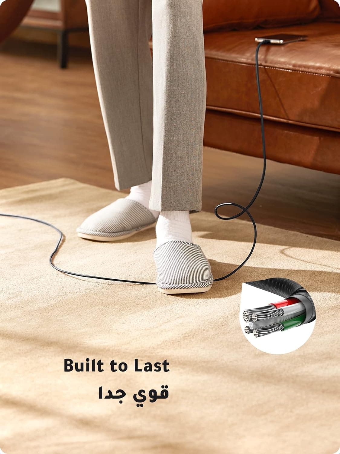 کابل مردانه UGREEN بافتهشده USB A به USB C 18W 1M 2Pack کابل مردانه UGREEN بافتهشده USB A به USB C 18W 1M 2Pack