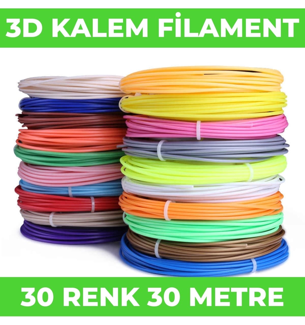 فیلامنت PLA برای قلم سه بعدی Filamentmarketim ۳۰ رنگ 30×1mt فیلامنت PLA برای قلم سه بعدی Filamentmarketim ۳۰ رنگ 30×1mt