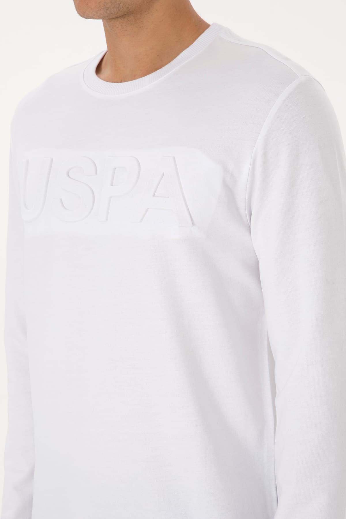 سوئیشرت مردانه U.S. Polo Assn. فیت معمولی یقه گرد سفید مدل 50307793-VR013 سوئیشرت مردانه U.S. Polo Assn. فیت معمولی یقه گرد سفید مدل 50307793-VR013