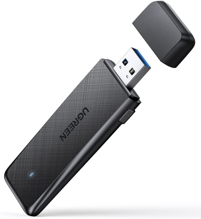 آداپتور شبکه بیسیم UGREEN گیرنده Wi-Fi با USB 3.0، 1300Mbps و 2.4/5Ghz مدل AC1300 آداپتور شبکه بیسیم UGREEN گیرنده Wi-Fi با USB 3.0، 1300Mbps و 2.4/5Ghz مدل AC1300