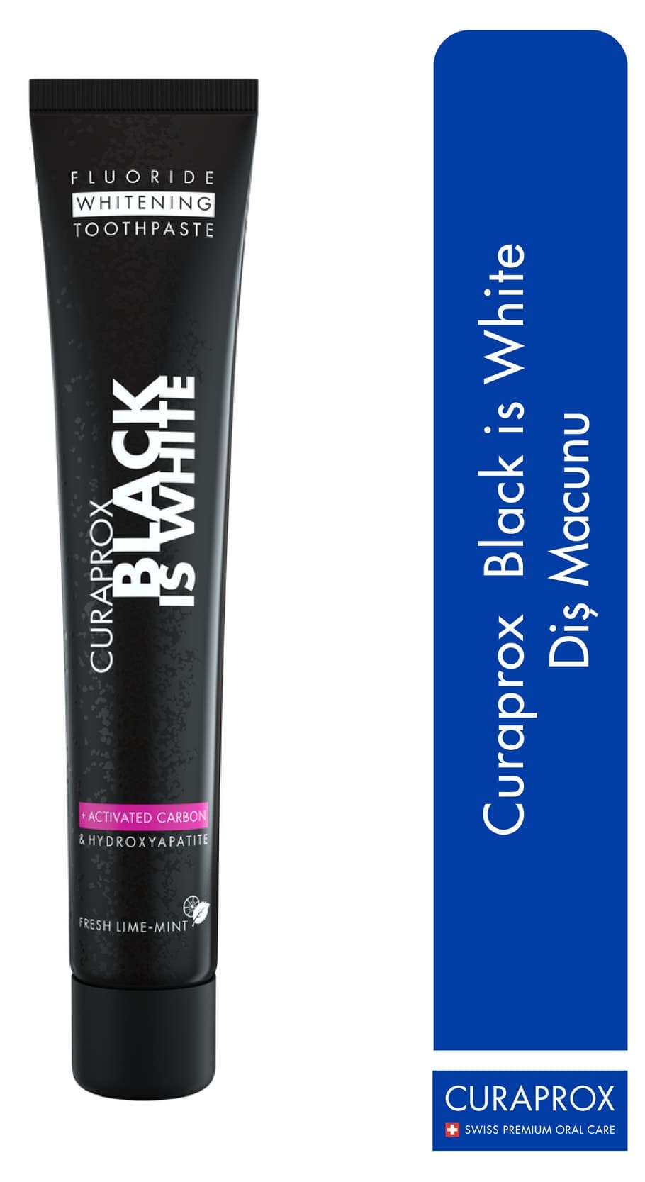 خمیر دندان Curaprox مدل Black is White 90ml خمیر دندان Curaprox مدل Black is White 90ml