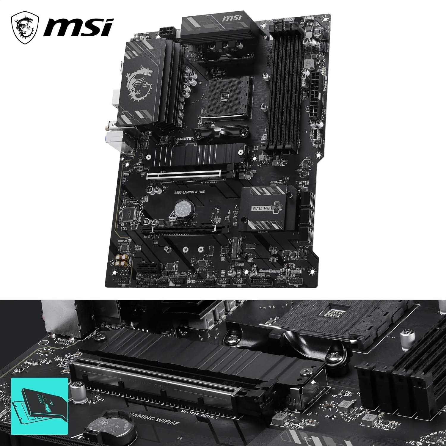 مادربرد MSI گیمینگ ATX سوکت AM4 مدل B550 WIFI6E مادربرد MSI گیمینگ ATX سوکت AM4 مدل B550 WIFI6E