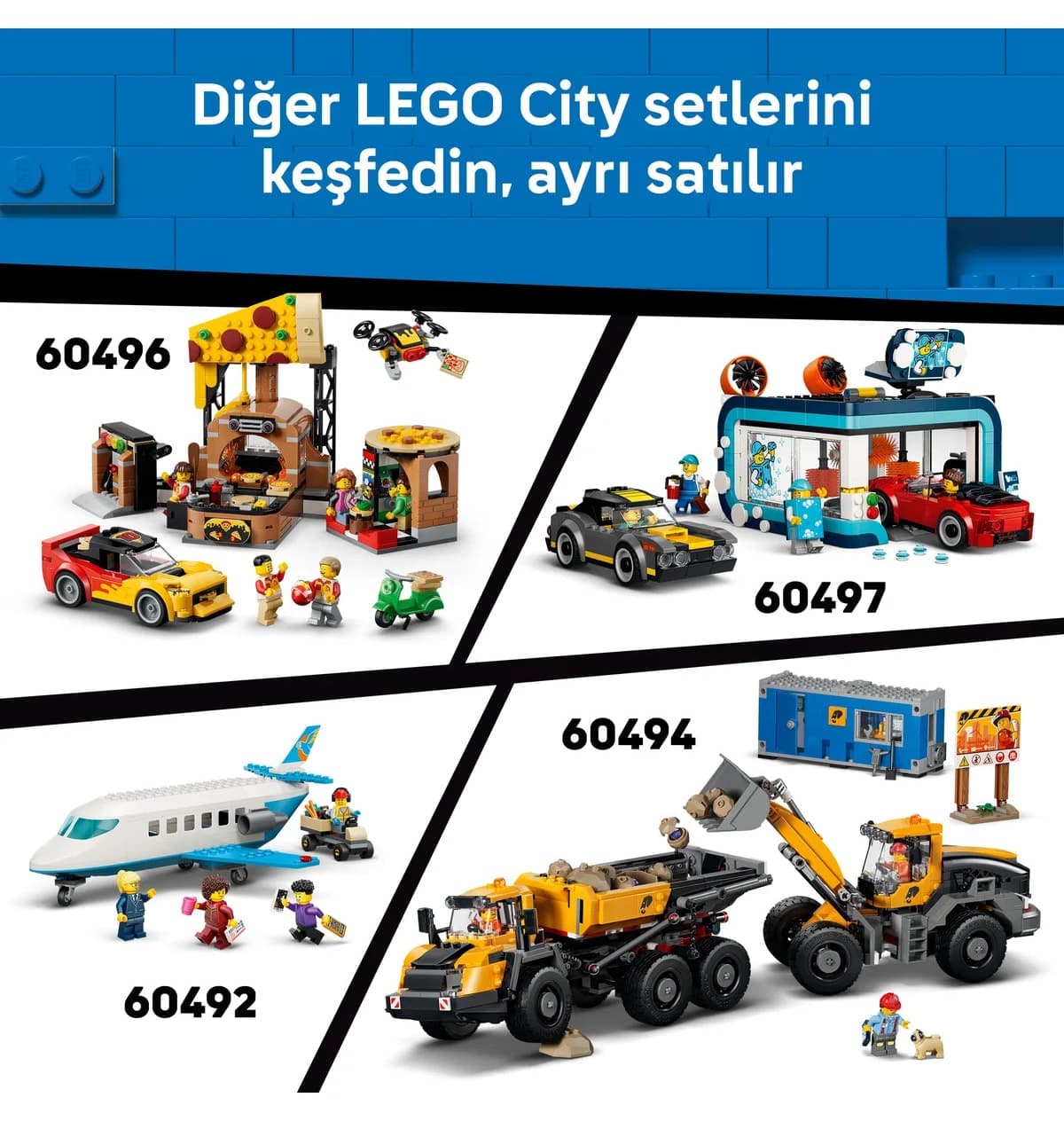 لگو City بیل مکانیکی و لودر زرد 301 قطعه مدل 60480 لگو City بیل مکانیکی و لودر زرد 301 قطعه مدل 60480