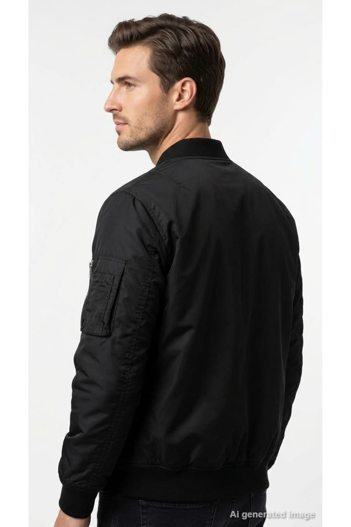 ژاکت مردانه Jack & Jones مشکی CotraceBomber یقه ریب زیپ دار مدل 12301762 ژاکت مردانه Jack & Jones مشکی CotraceBomber یقه ریب زیپ دار مدل 12301762