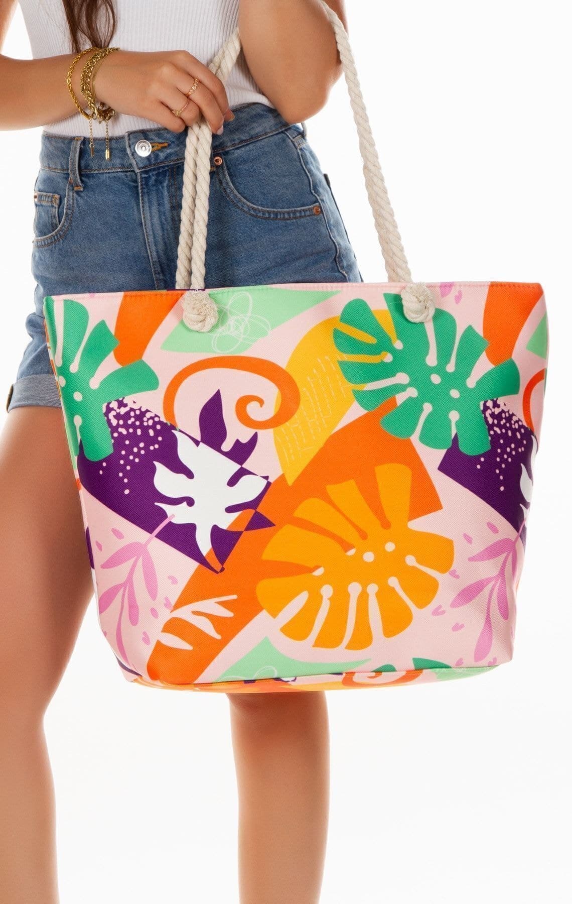 کیف ساحلی زنانه زیپدار GreandBags طرحدار مدل روزمره و پیکنیک کیف ساحلی زنانه زیپدار GreandBags طرحدار مدل روزمره و پیکنیک
