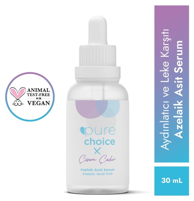 سرم مراقبت از پوست Pure Choice X Çisem Çakır حاوی ۱۰٪ اسید آزلائیک ضد لک و آکنه 30 ml سرم مراقبت از پوست Pure Choice X Çisem Çakır حاوی ۱۰٪ اسید آزلائیک ضد لک و آکنه 30 ml