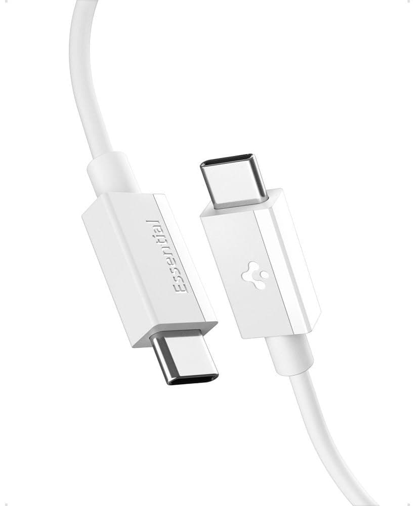 کابل USB-C به USB-C 1 Metre Spigen، مقاوم، 60W، PPS 2.0، انتقال داده 480 Mbps سفید مدل ACA08717 کابل USB-C به USB-C 1 Metre Spigen، مقاوم، 60W، PPS 2.0، انتقال داده 480 Mbps سفید مدل ACA08717