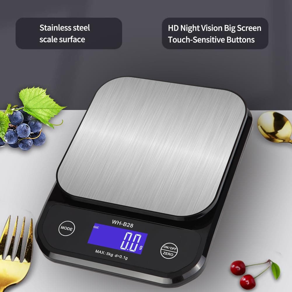 ترازوی آشپزخانه دیجیتال Yanike ضدآب IP67 با دقت 0.1g و ظرفیت 5kg ترازوی آشپزخانه دیجیتال Yanike ضدآب IP67 با دقت 0.1g و ظرفیت 5kg