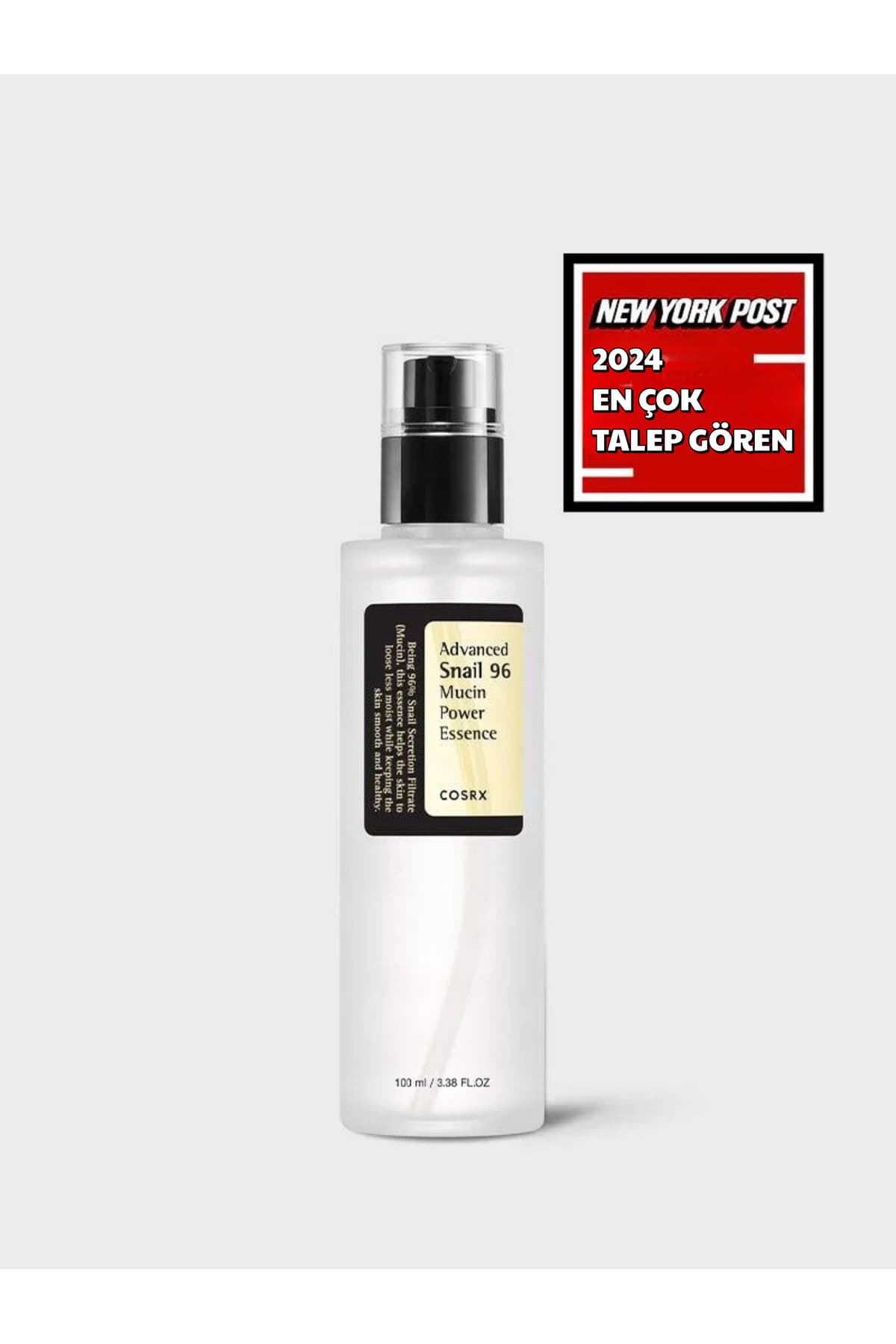 اسانس آبرسان و مغذی صورت Cosrx مدل Advanced Snail 96 Mucin Power 100ml اسانس آبرسان و مغذی صورت Cosrx مدل Advanced Snail 96 Mucin Power 100ml