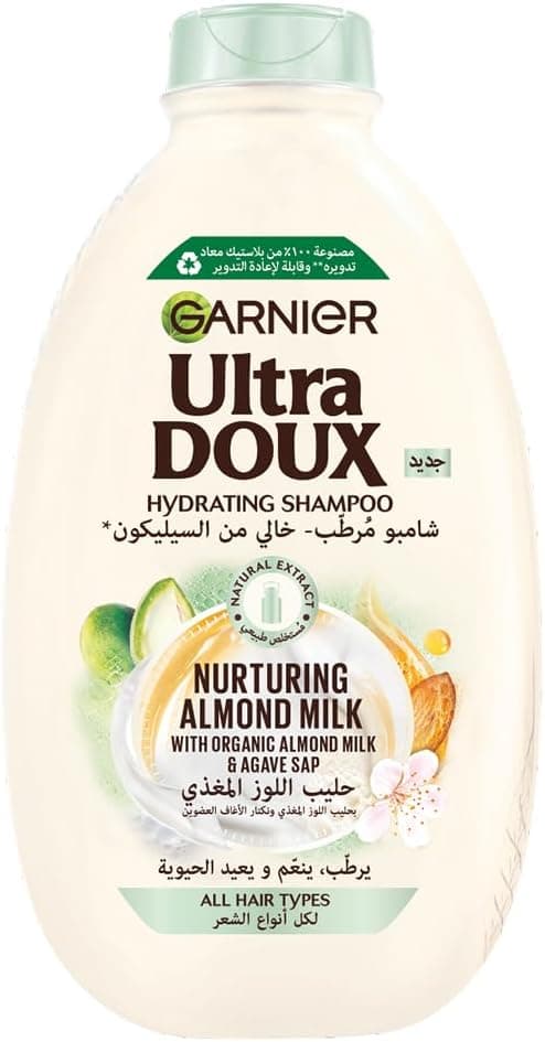 شامپو Garnier Ultra Doux با شیر بادام، 2 × 400 ml شامپو Garnier Ultra Doux با شیر بادام، 2 × 400 ml