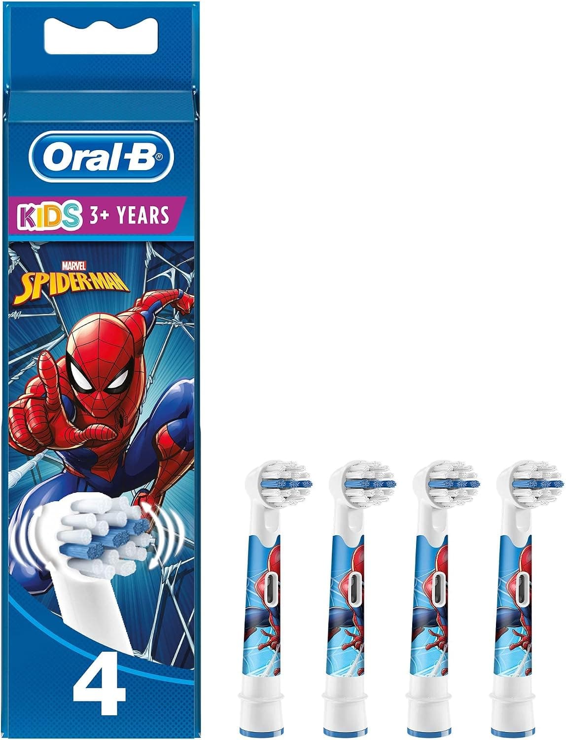 سری یدک مسواک شارژی کودک Oral-B طرح Spiderman، 2 عدد سری یدک مسواک شارژی کودک Oral-B طرح Spiderman، 2 عدد