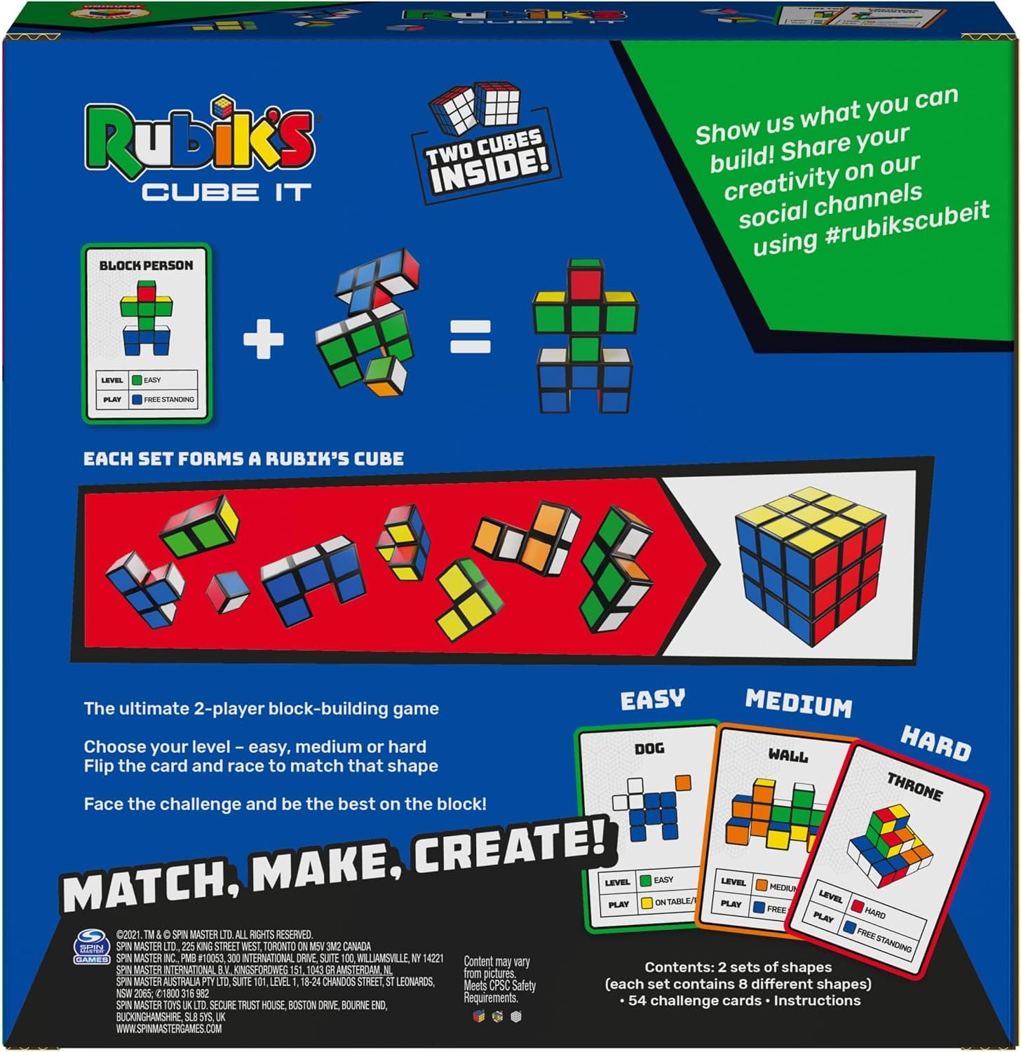 مکعب پازل سهبعدی Rubik's برای کودکان و بزرگسالان، بازی سرعتی حل مسئله مناسب 7+ مکعب پازل سهبعدی Rubik's برای کودکان و بزرگسالان، بازی سرعتی حل مسئله مناسب 7+