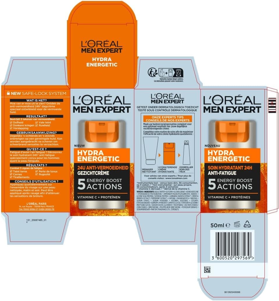 کرم آبرسان مردانه L'Oreal Men Expert Hydra Energetic 50ML کرم آبرسان مردانه L'Oreal Men Expert Hydra Energetic 50ML