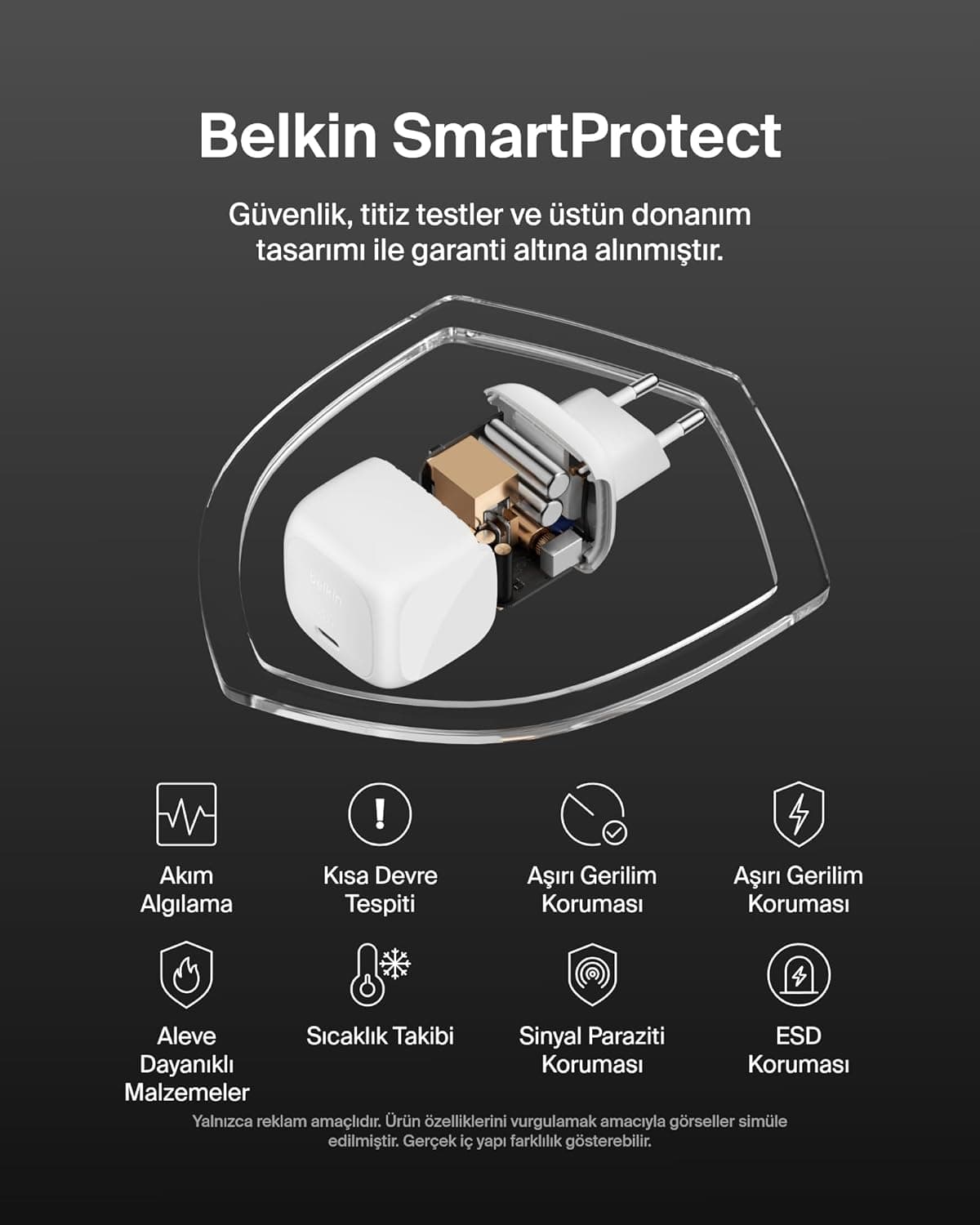 شارژر دیواری Belkin USB-C 65W شارژ سریع سفید شارژر دیواری Belkin USB-C 65W شارژ سریع سفید