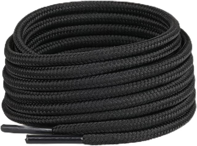 بند کفش گرد Wonkey نخی مشکی برای بوت و کفش کار یک جفت بند کفش گرد Wonkey نخی مشکی برای بوت و کفش کار یک جفت