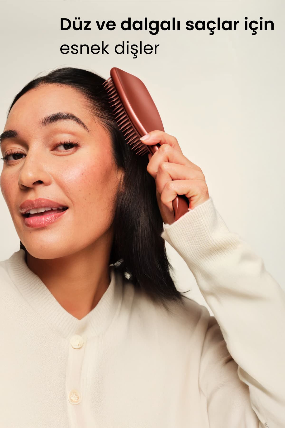 برس و شانه مو Tangle Teezer Ultimate Detangler برای موهای صاف و فر، خیس و خشک، رنگ برنز شکلاتی کرومی برس و شانه مو Tangle Teezer Ultimate Detangler برای موهای صاف و فر، خیس و خشک، رنگ برنز شکلاتی کرومی