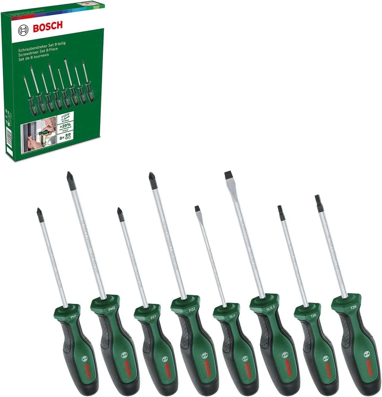 ست پیچگوشتی Bosch Home and Garden مجموعه 8 پارچه ست پیچگوشتی Bosch Home and Garden مجموعه 8 پارچه