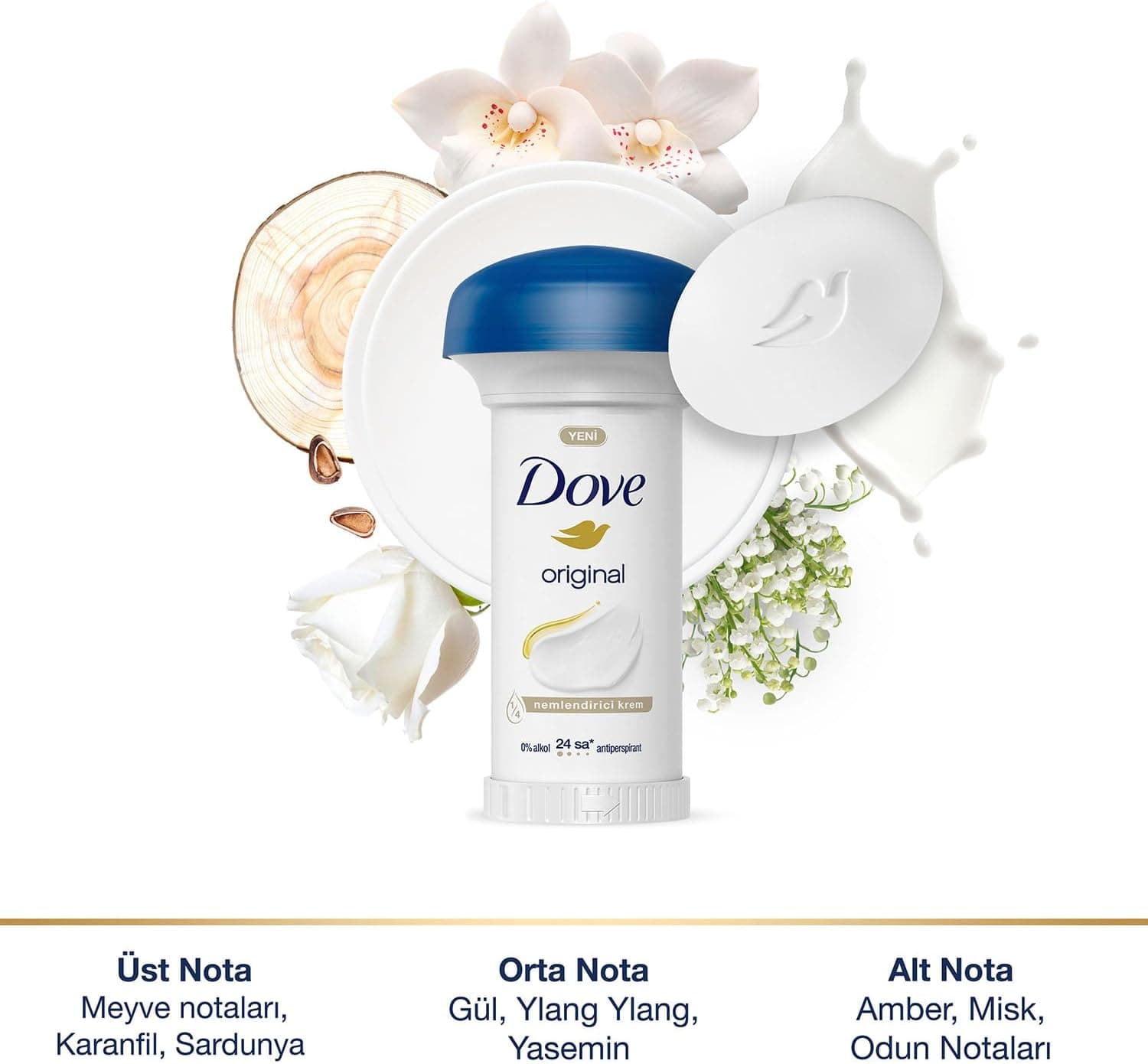 دئودورانت استیکی زنانه Dove Original حاوی 1/4 کرم مرطوبکننده 50 ml دئودورانت استیکی زنانه Dove Original حاوی 1/4 کرم مرطوبکننده 50 ml