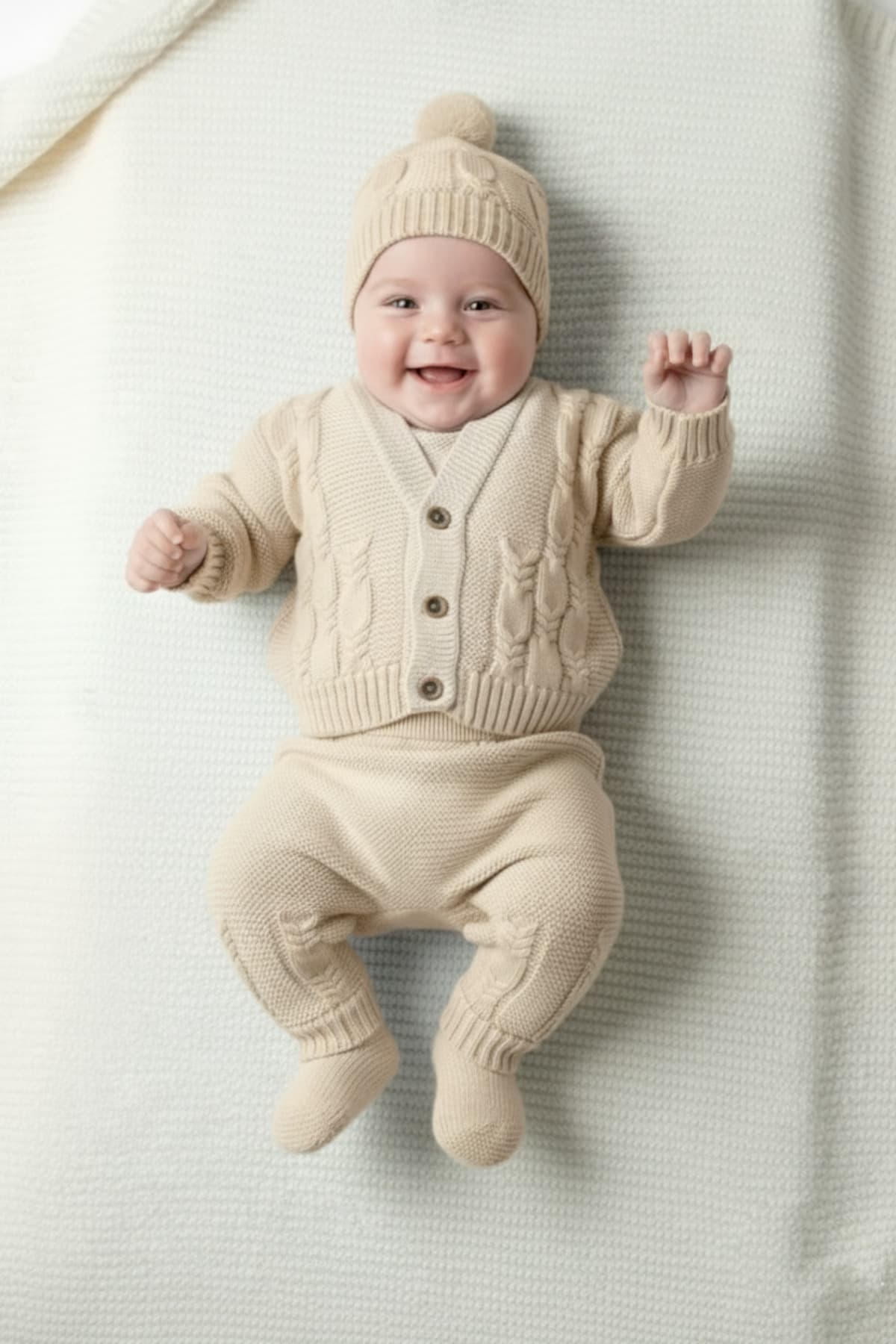 ست نوزادی بافتنی ۵ تکه دخترانه و پسرانه Çocuksan Baby&Kids Wear بژ ست نوزادی بافتنی ۵ تکه دخترانه و پسرانه Çocuksan Baby&Kids Wear بژ