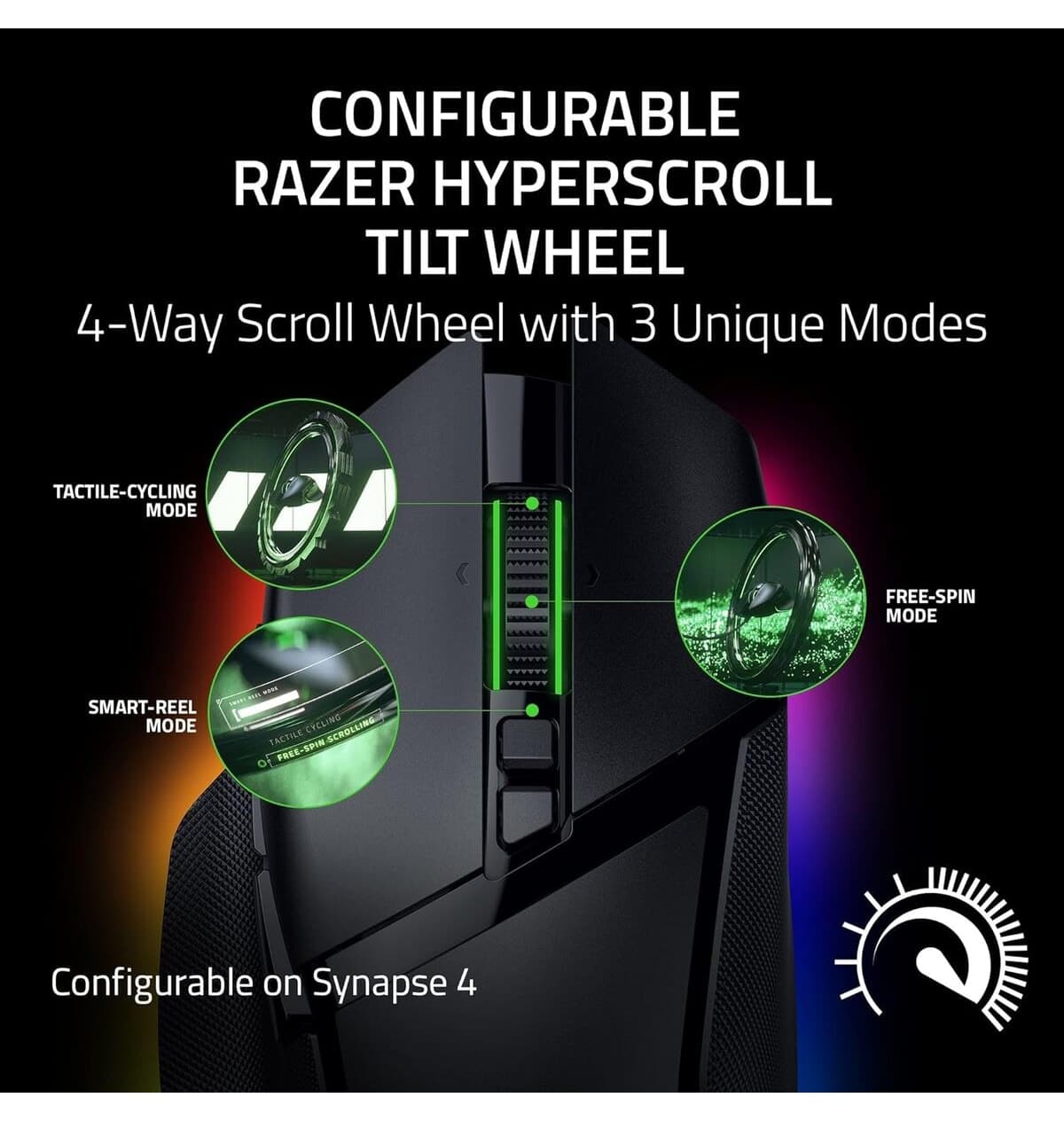 ماوس بیسیم Razer Basilisk V3 Pro 35k مشکی مدل RZ01-05240100-R3G1 ماوس بیسیم Razer Basilisk V3 Pro 35k مشکی مدل RZ01-05240100-R3G1