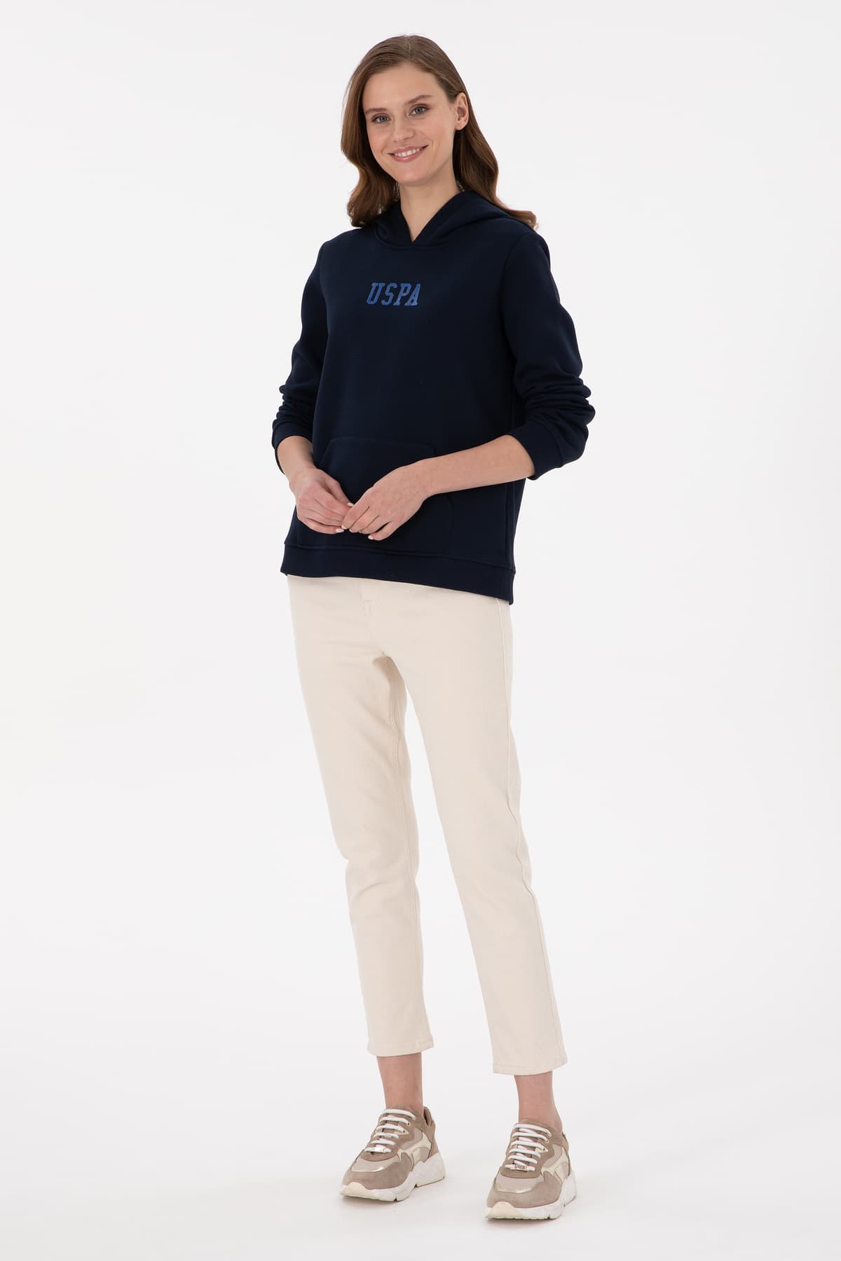 سویشرت زنانه U.S. Polo Assn. سرمهای هودیدار بیسیک مدل 50289536-VR033 سویشرت زنانه U.S. Polo Assn. سرمهای هودیدار بیسیک مدل 50289536-VR033
