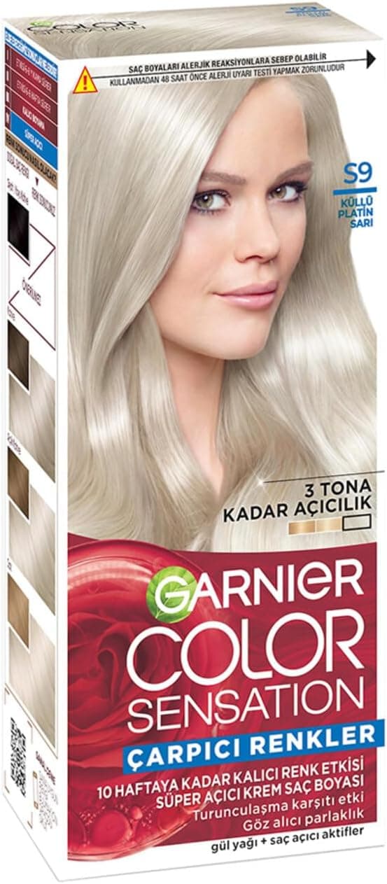 رنگ مو Garnier Çarpıcı Renkler بلوند طلایی خاکستری مدل S9 رنگ مو Garnier Çarpıcı Renkler بلوند طلایی خاکستری مدل S9