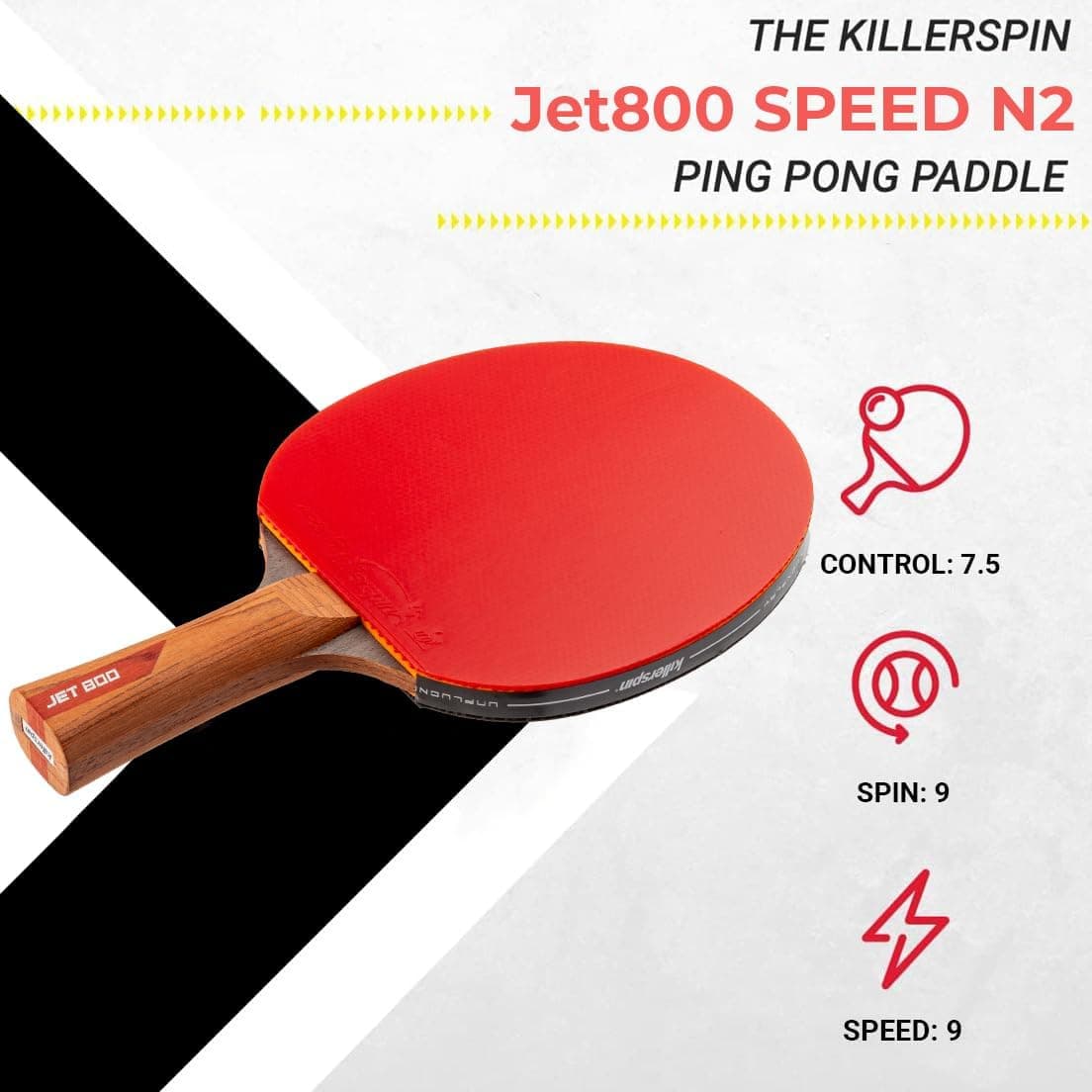راکت پینگپنگ یونیسکس Killerspin JET800 چندرنگ سایز S UK راکت پینگپنگ یونیسکس Killerspin JET800 چندرنگ سایز S UK