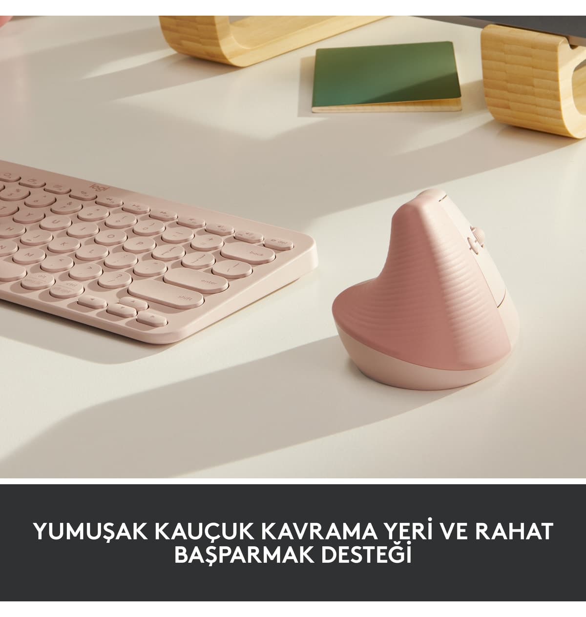 ماوس عمودی ارگونومیک بیسیم کمصدا logitech Lift صورتی مدل 910-006478 ماوس عمودی ارگونومیک بیسیم کمصدا logitech Lift صورتی مدل 910-006478
