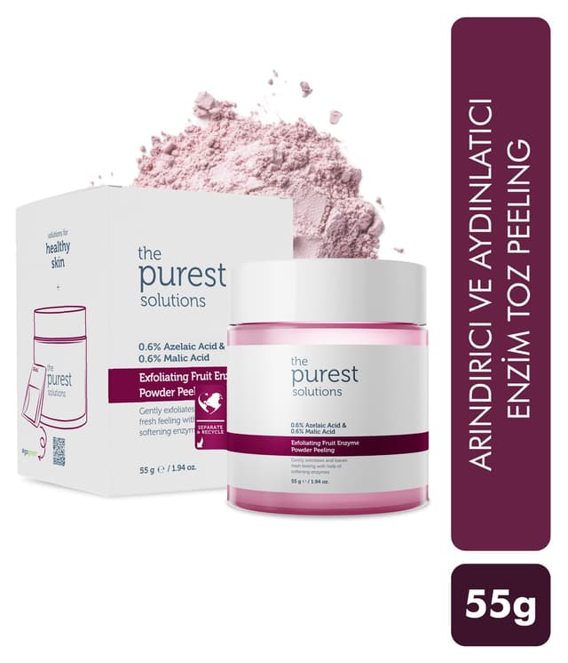 پودر لایهبردار آنزیمی The Purest Solutions پاککننده و روشنکننده 55 gr (%0,6 Azelaic Acid & Malic Acid) پودر لایهبردار آنزیمی The Purest Solutions پاککننده و روشنکننده 55 gr (%0,6 Azelaic Acid & Malic Acid)