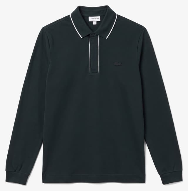 پولو مردانه Lacoste فیت معمولی آستین بلند سبز تیره مدل Paris پولو مردانه Lacoste فیت معمولی آستین بلند سبز تیره مدل Paris
