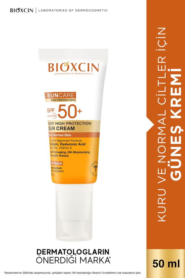 کرم ضدآفتاب Bioxcin Sun Care SPF 50+ مرطوبکننده پوست خشک هیالورونیک اسید و کلاژن کرم ضدآفتاب Bioxcin Sun Care SPF 50+ مرطوبکننده پوست خشک هیالورونیک اسید و کلاژن