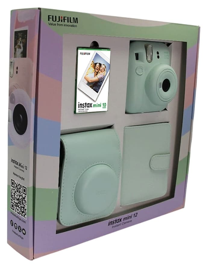 دوربین فوری Fujifilm مدل Instax Mini 12 با کیف، بند، فیلم 10تایی دوربین فوری Fujifilm مدل Instax Mini 12 با کیف، بند، فیلم 10تایی