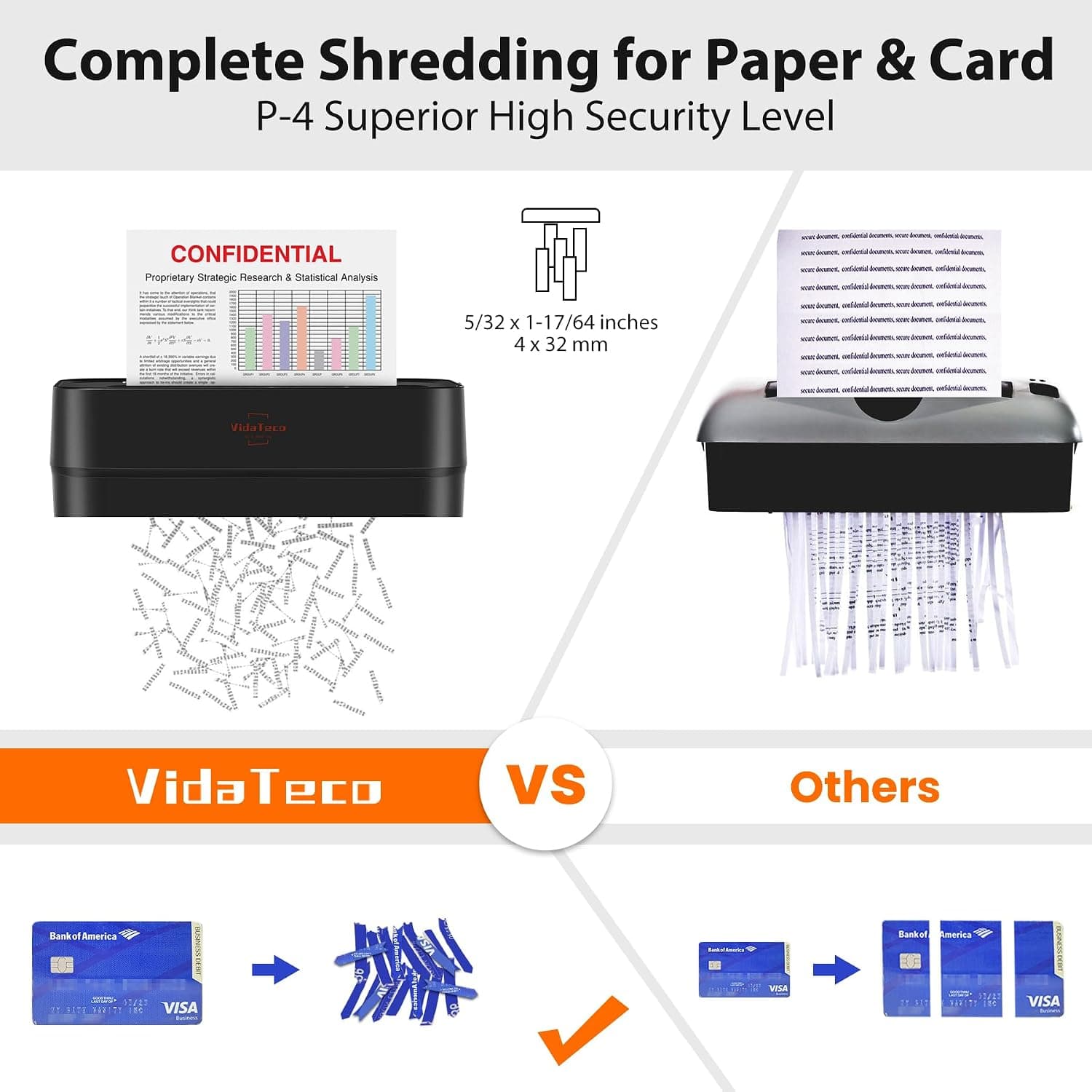 کاغذ خردکن 6 برگه VidaTeco مناسب دفتر خانگی برش پودری مدل P-4 با مخزن 11.5L کاغذ خردکن 6 برگه VidaTeco مناسب دفتر خانگی برش پودری مدل P-4 با مخزن 11.5L