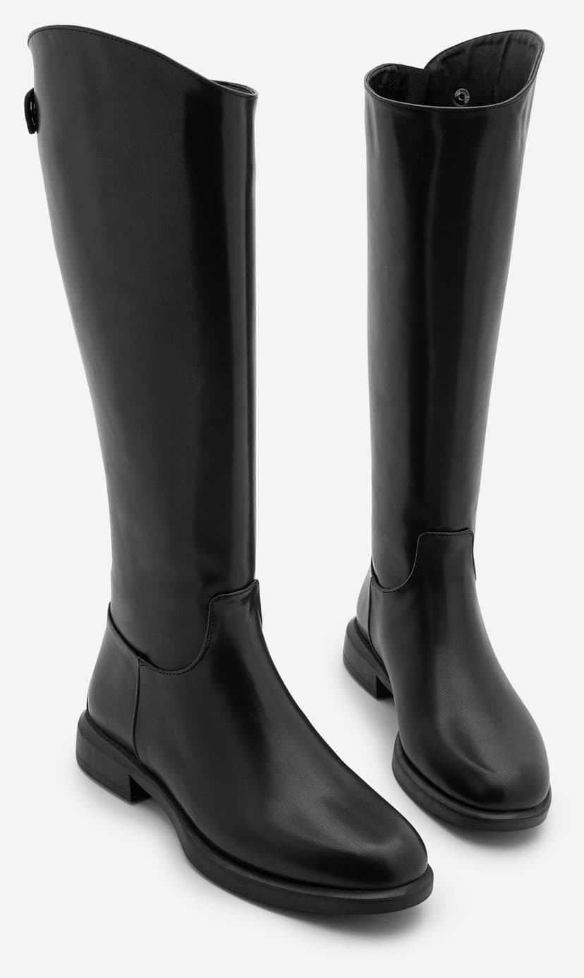 چکمه زنانه Marjin روزمره زیر زانو با زیپ پشت مدل Milana مشکی چکمه زنانه Marjin روزمره زیر زانو با زیپ پشت مدل Milana مشکی