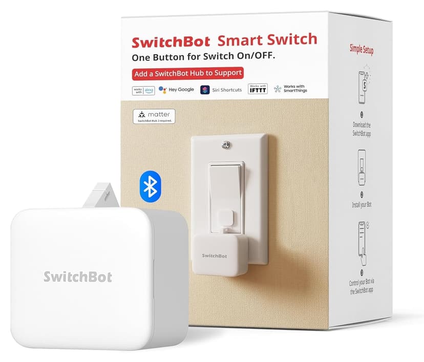 دکمهزن بلوتوثی SwitchBot Fingerbot برای کلید راکر سفید دکمهزن بلوتوثی SwitchBot Fingerbot برای کلید راکر سفید