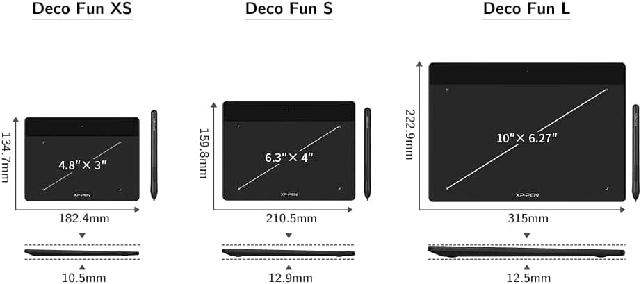 تبلت طراحی XPPen مدل Deco Fun L 10x6 Inches با قلم بدون باتری مشکی تبلت طراحی XPPen مدل Deco Fun L 10x6 Inches با قلم بدون باتری مشکی