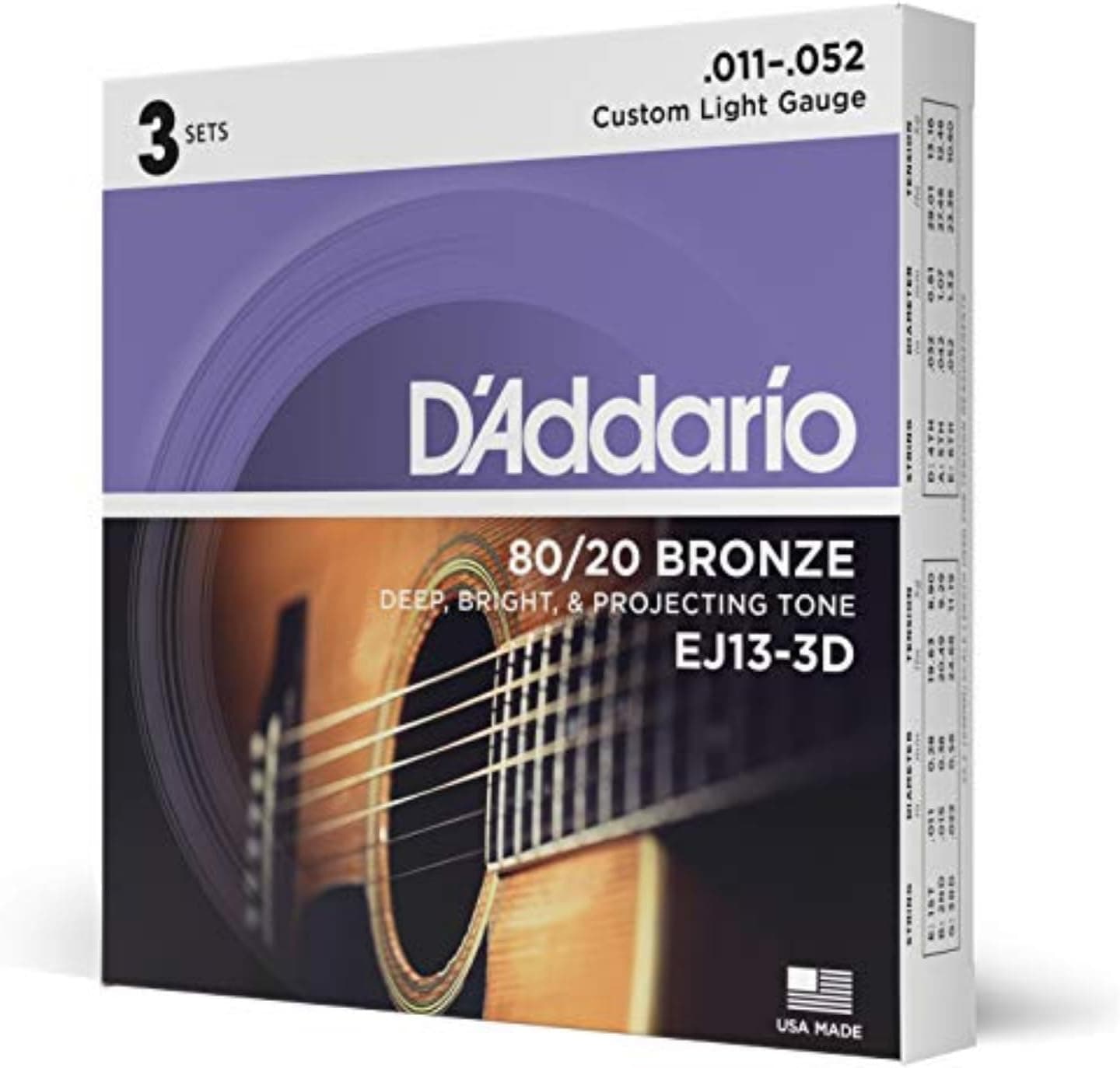 سیم گیتار آکوستیک D'Addario برنز 80/20 گیج سبک مدل EJ11 سیم گیتار آکوستیک D'Addario برنز 80/20 گیج سبک مدل EJ11